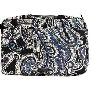 Vera Bradley Paisley Laptop Bag - Black and Blue